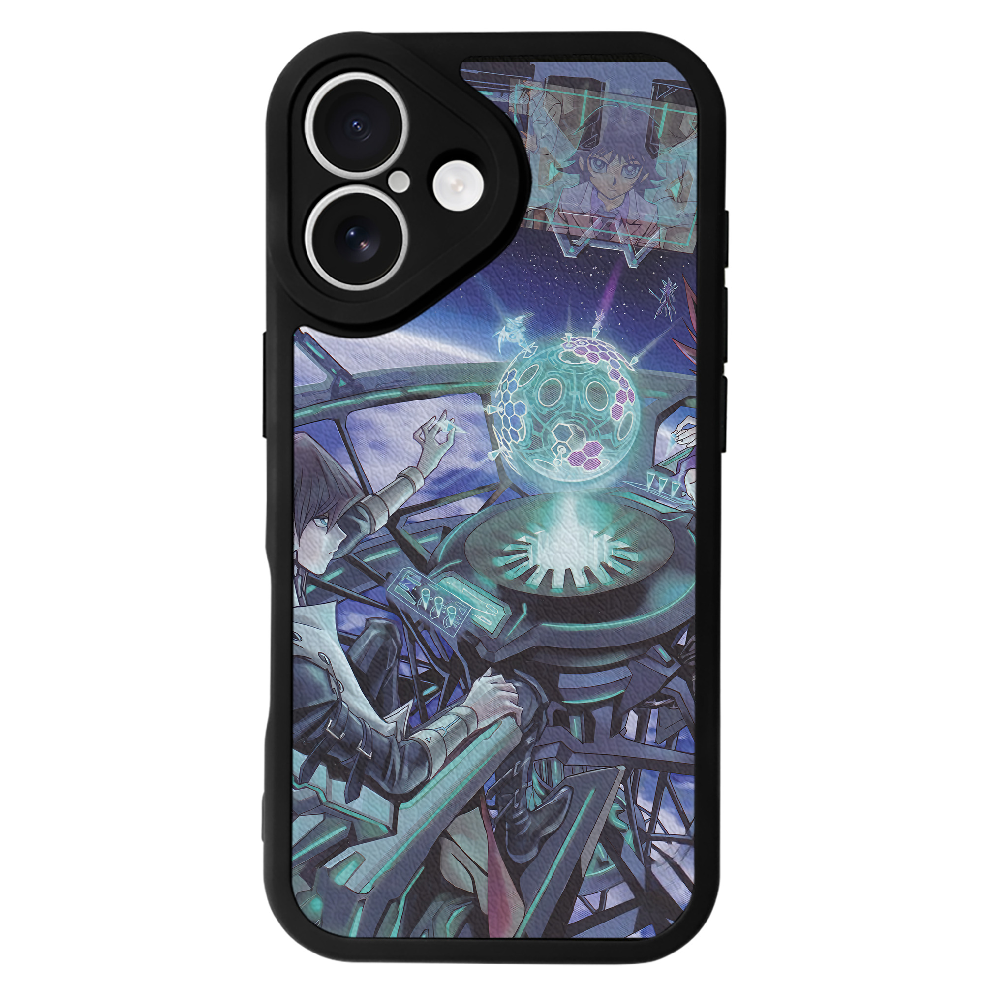 （画像用） 遊☆戯☆王 Yu-Gi-Oh! 【iPhone 16シリーズ対応】シリコンスマホケース（レザー調） 材質：シリコン